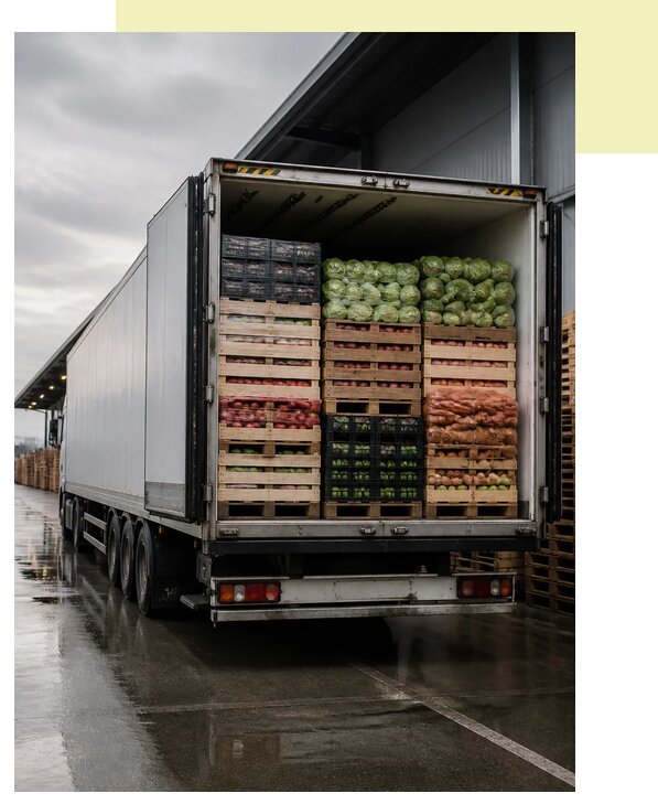 Перевозка плодоовощной продукции в Лугу по цене от 5155 р. | Агросервис-Лга